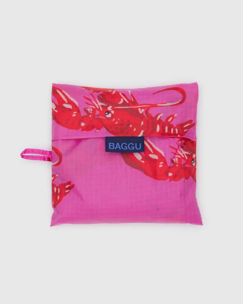 Pink Lobster Big Baggu Reusable Bag (FINAL SALE) - Image 4