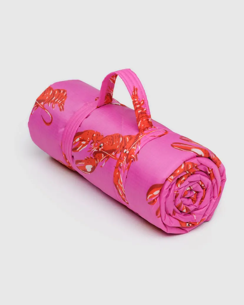 Pink Lobster Puffy Picnic Blanket (FINAL SALE) - Image 2