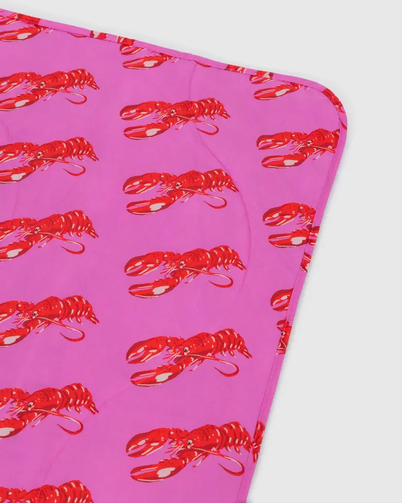 Pink Lobster Puffy Picnic Blanket (FINAL SALE) - Image 4