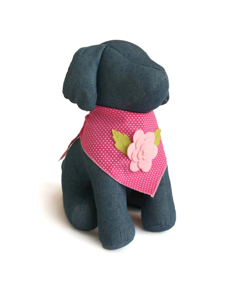 Pink Rose Dog Bandana (FINAL SALE) - Image 3