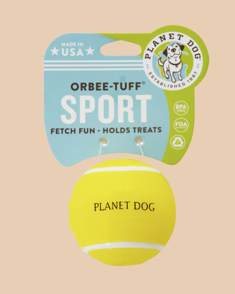 Tennis Ball Treat-Dispensing Dog Toy (Made in the USA)