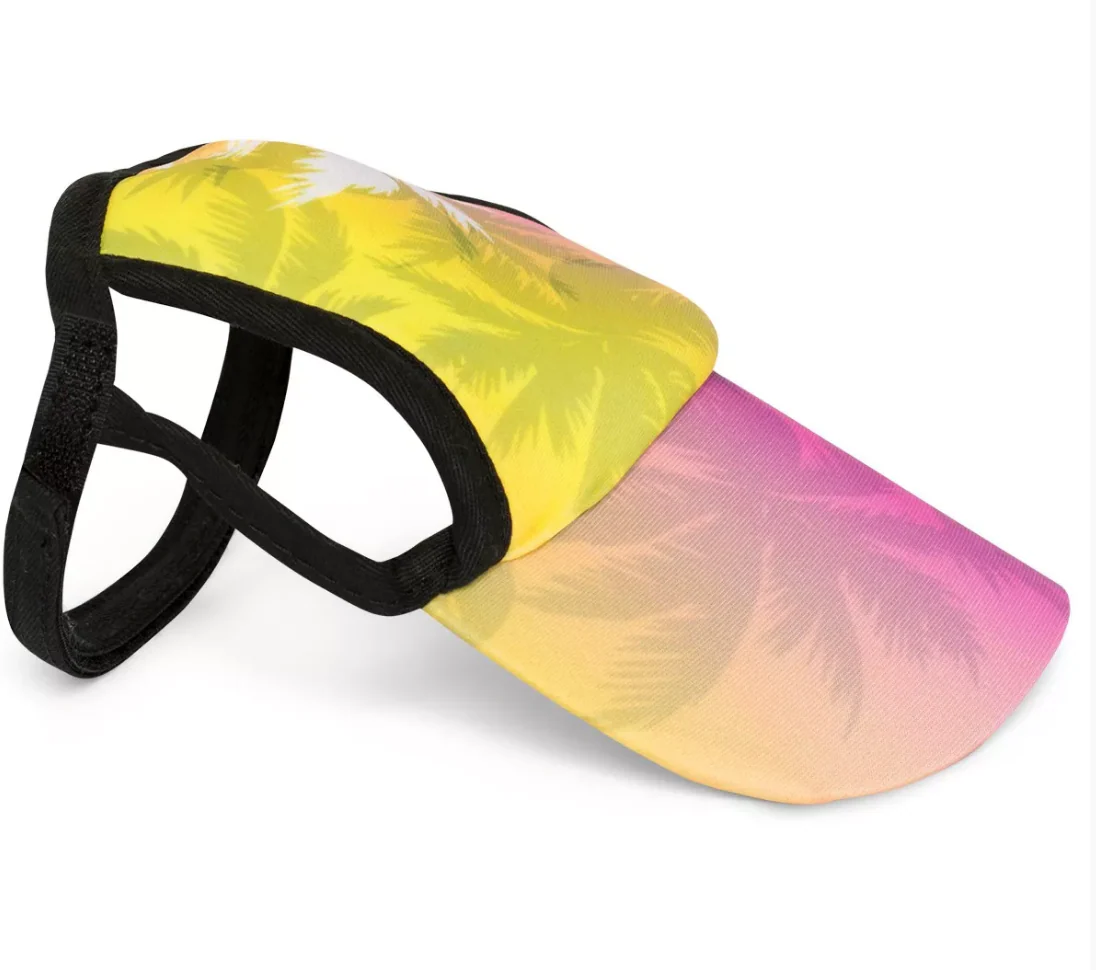 PLAYA PUP | Dog Visor in Palm Tree Pink - Image 2