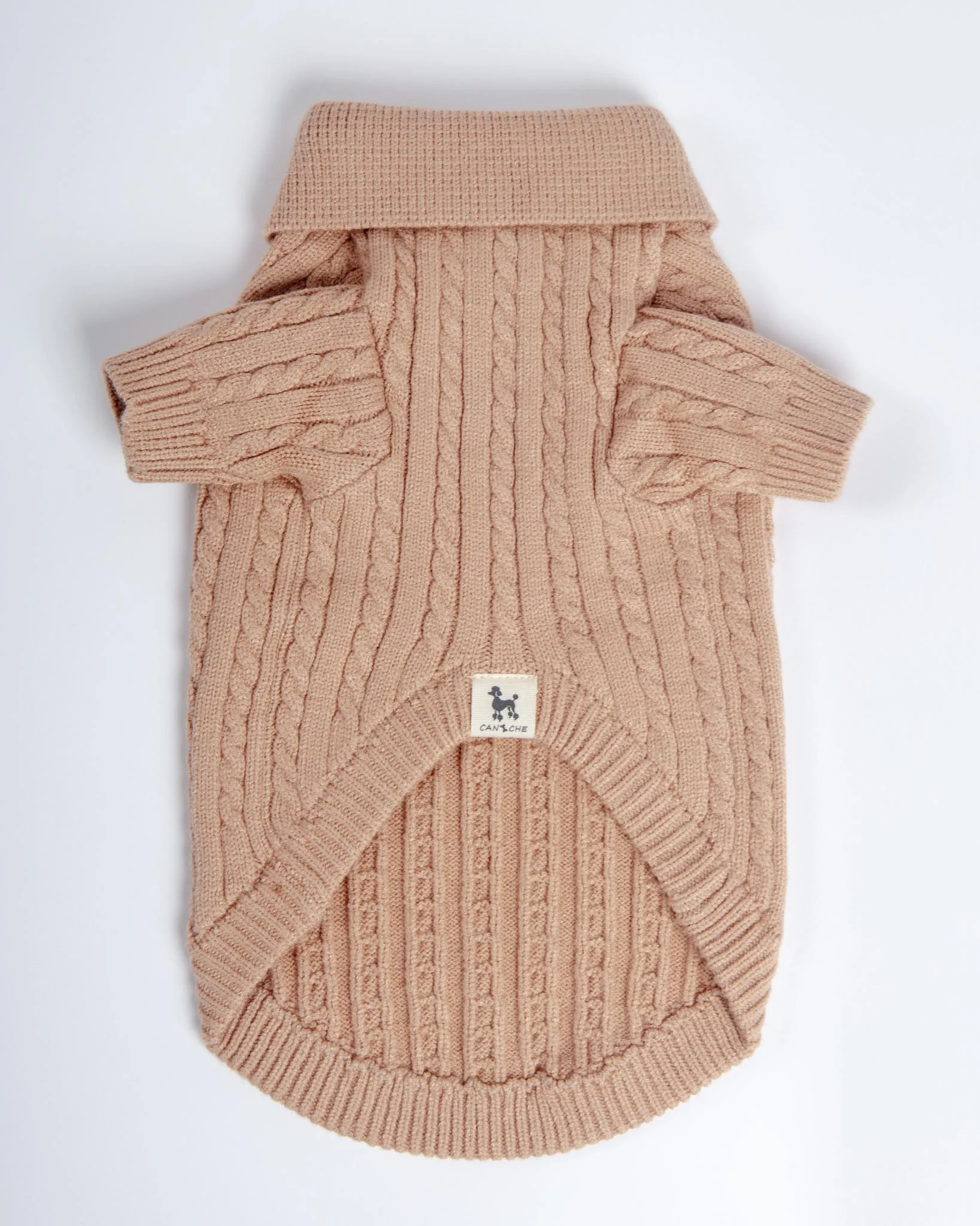 Polo Knit Dog Sweater in Camel - Image 4