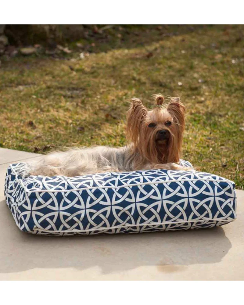 Pool & Patio Outdoor Dog Bed in Garden Gate Navy (Made in the USA) << FINAL SALE >> - Image 5