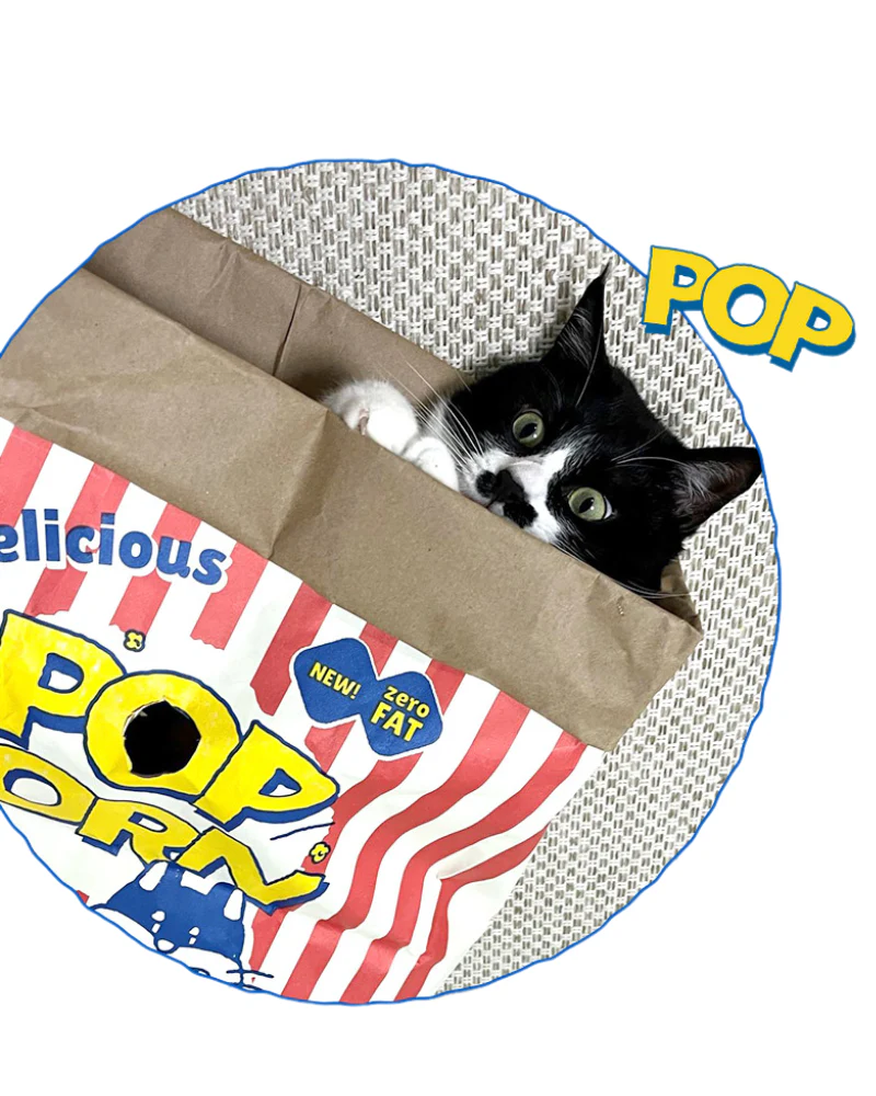Popcorn Paper Bag Cat Cave Toy - Image 5