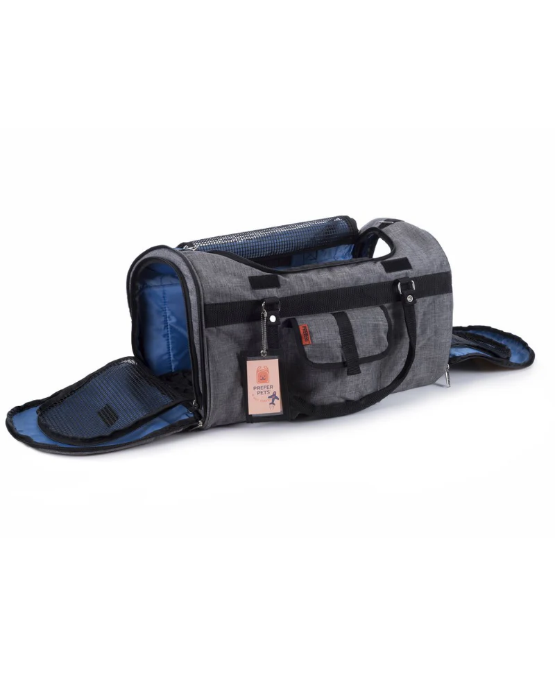 Hideaway Duffle Pet Carrier in Heather Grey (Airline Approved) (FINAL SALE) - Image 4