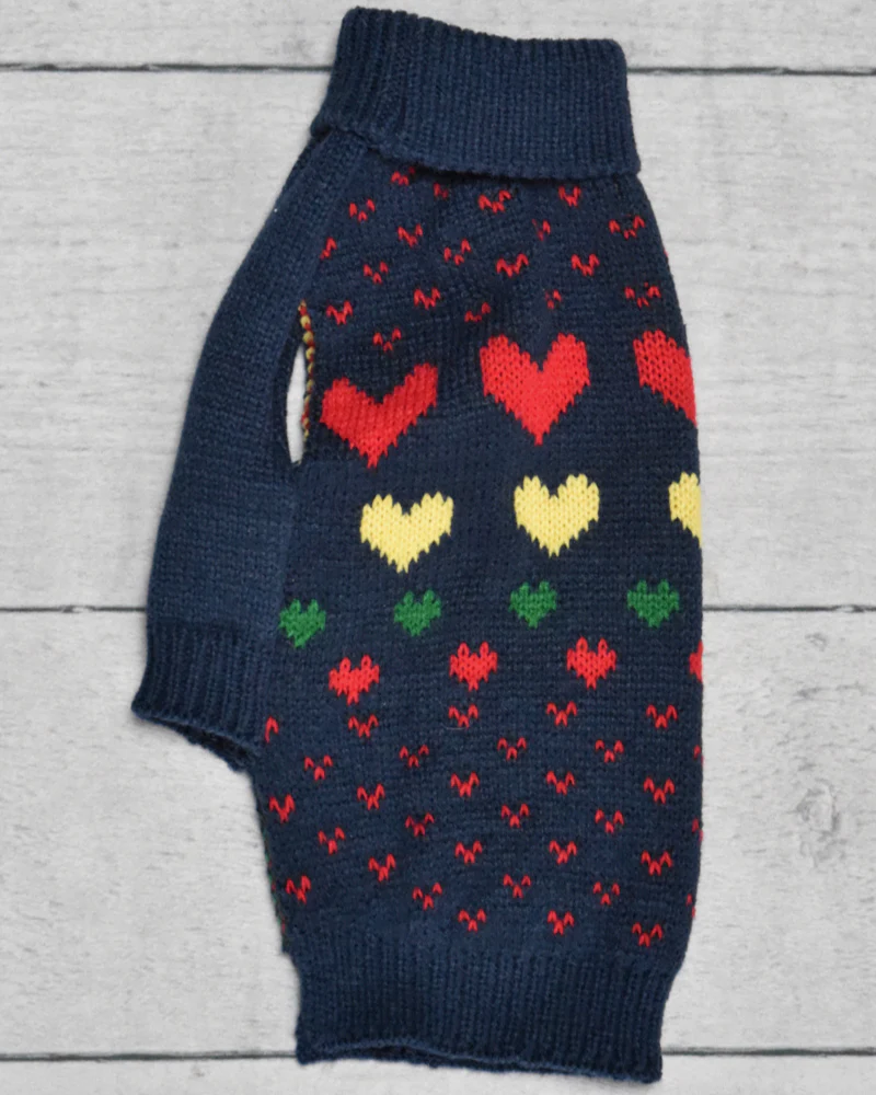 Preppy Heart Dog Sweater (FINAL SALE) - Image 6