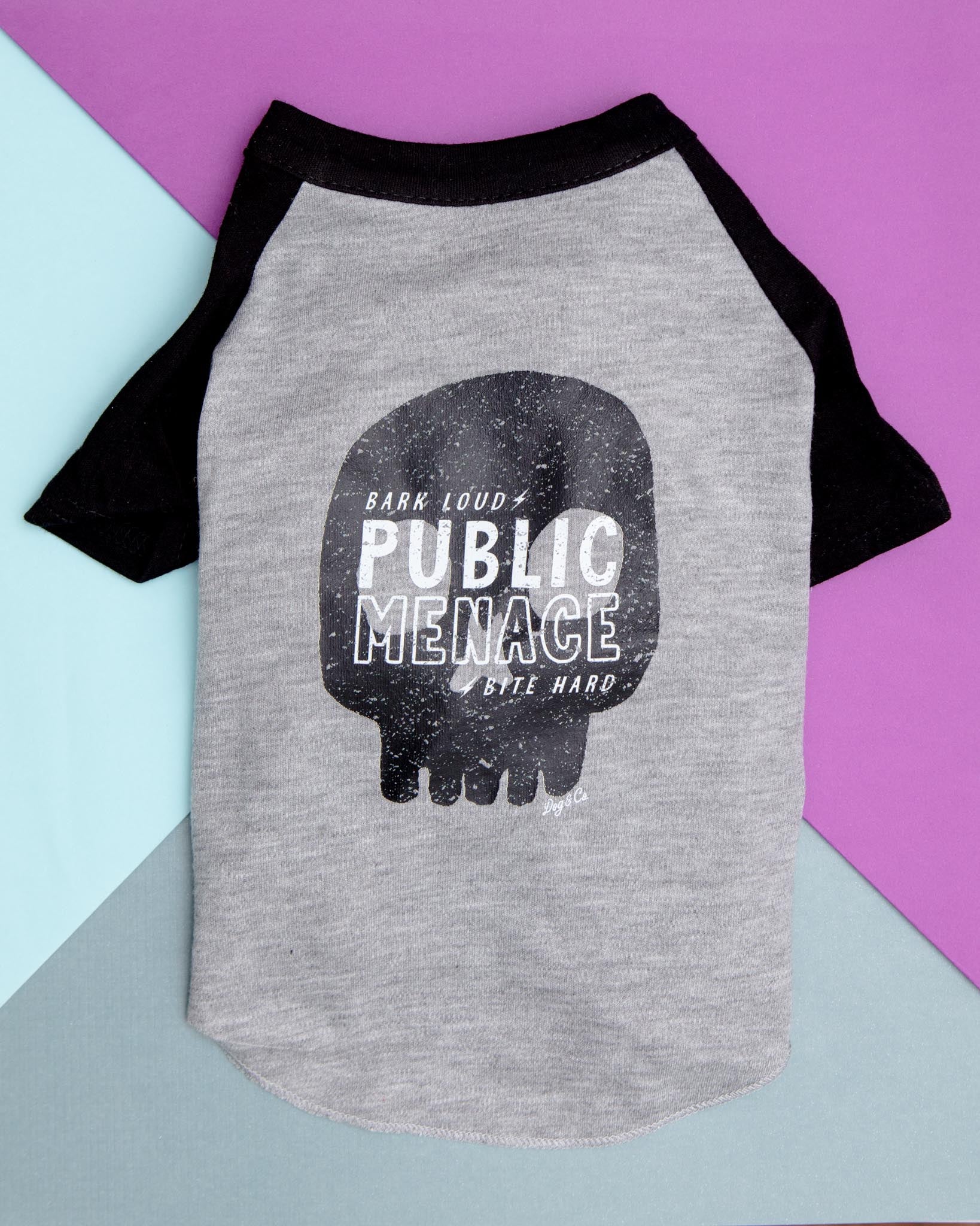 *Public Menace* Graphic Dog T-Shirt (FINAL SALE)