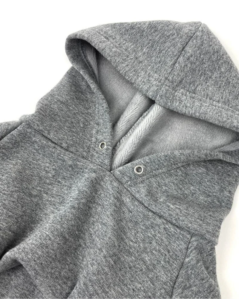 Pullover Dog Hoodie in Grey (FINAL SALE) - Image 2