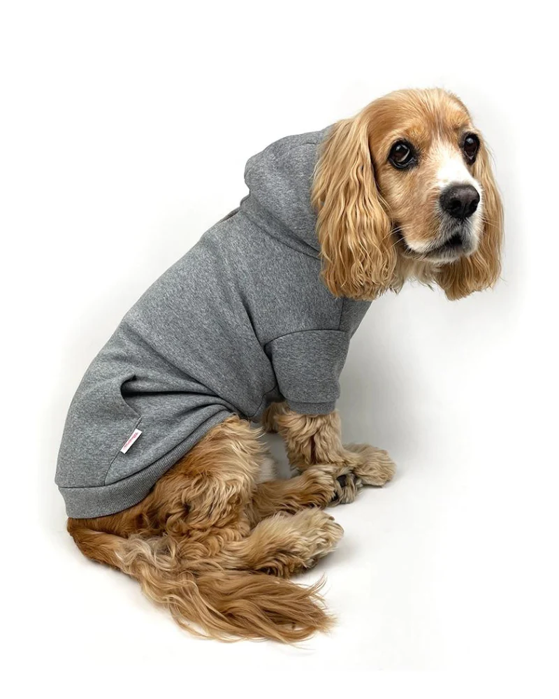 Pullover Dog Hoodie in Grey (FINAL SALE) - Image 7
