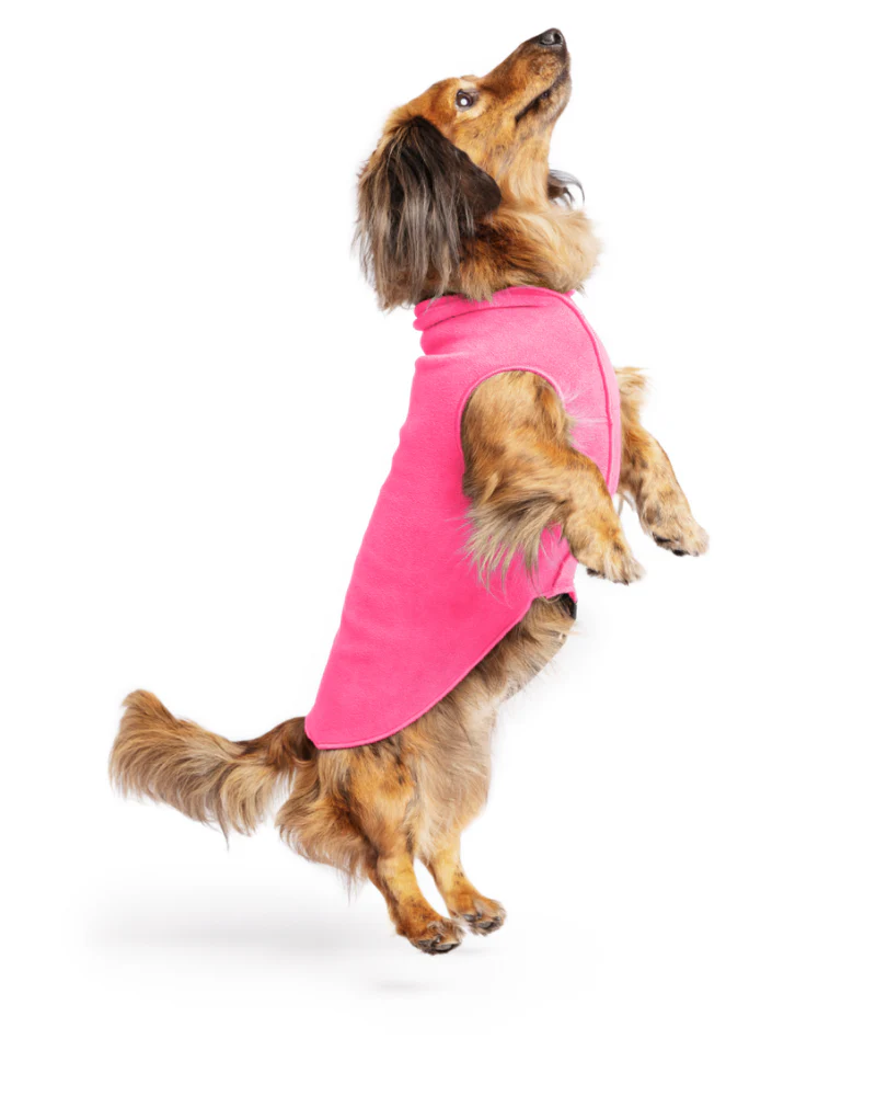 Pullover Stretch Dog Fleece in Neon Pink (Made in the USA) - Image 2
