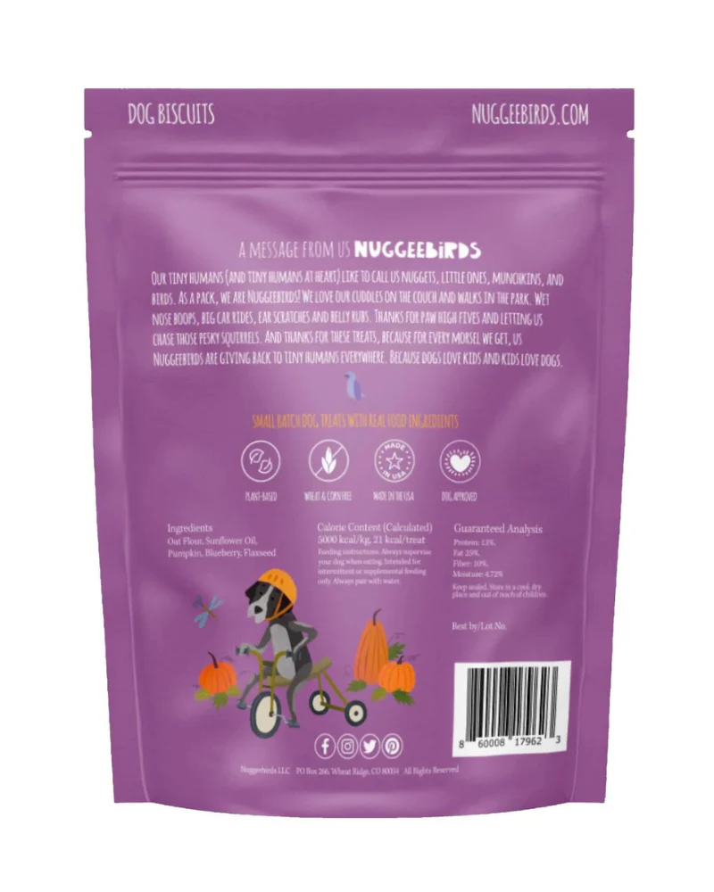 Pumpkin & Blueberry Crunchy Dog Biscuits (Made in the USA) - Image 2