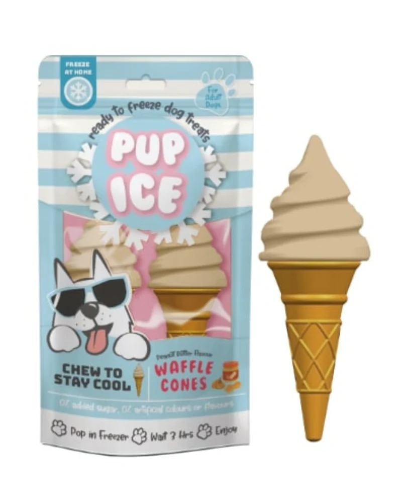 Pup Ice Waffle Cone in Vanilla and Peanut Butter - Image 2