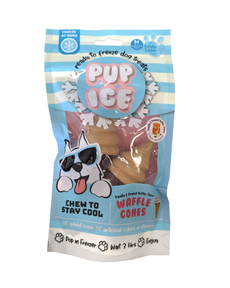Pup Ice Waffle Cone in Vanilla and Peanut Butter - Image 3