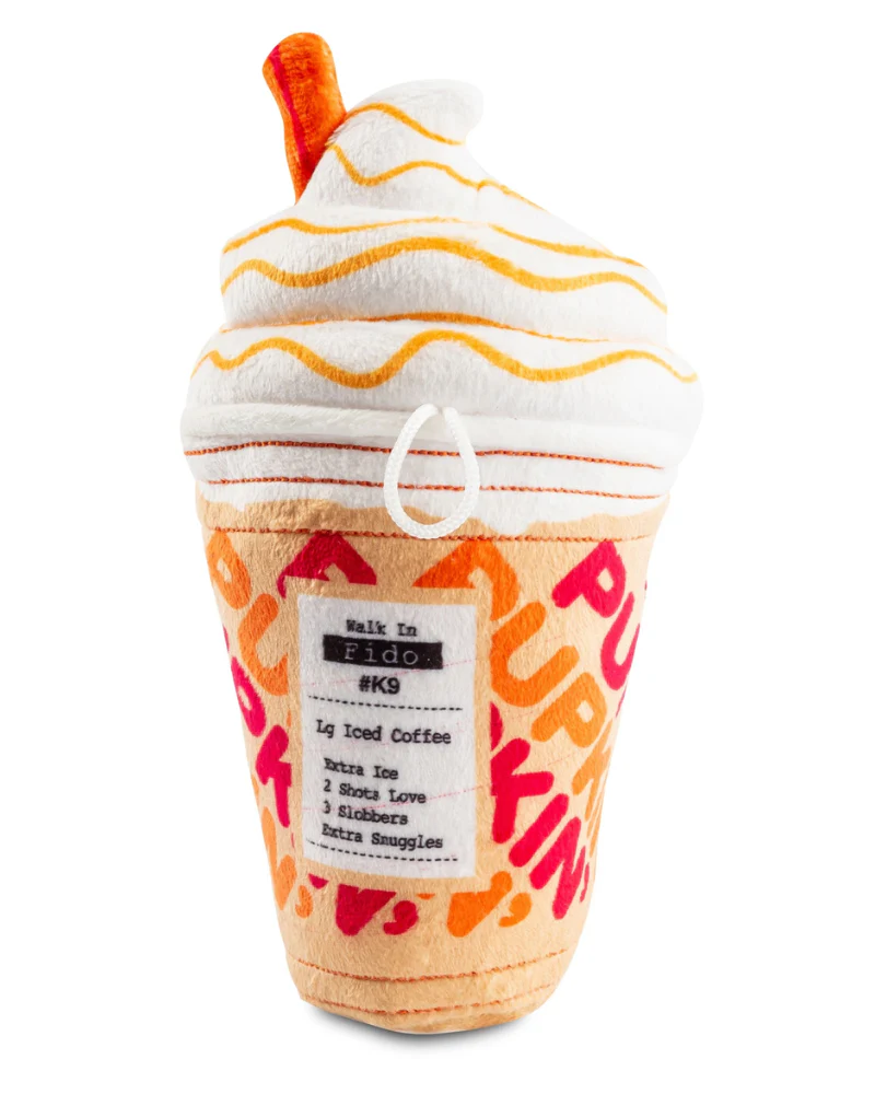 Pupkin' Donuts Iced Coffee Squeaky Plush Dog Toy - Image 3