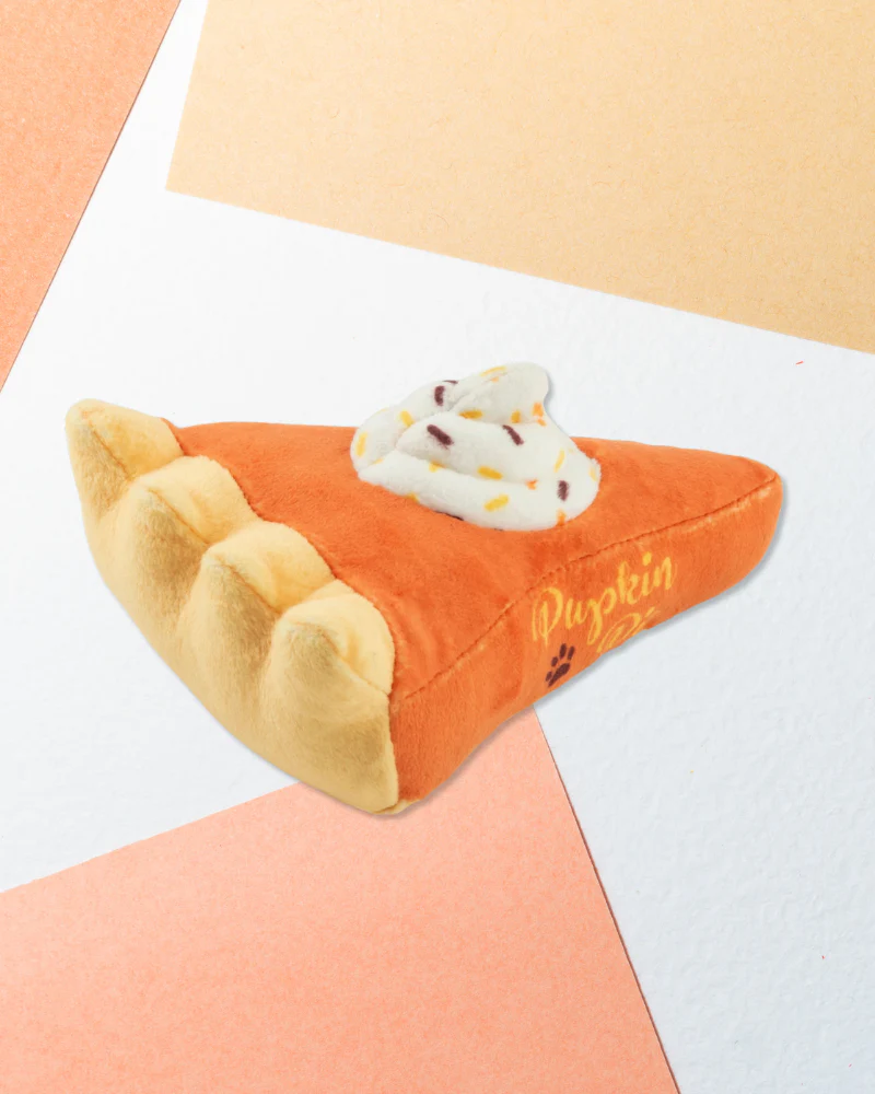 Pupkin Pie Slice Squeaky Plush Dog Toy - Image 4