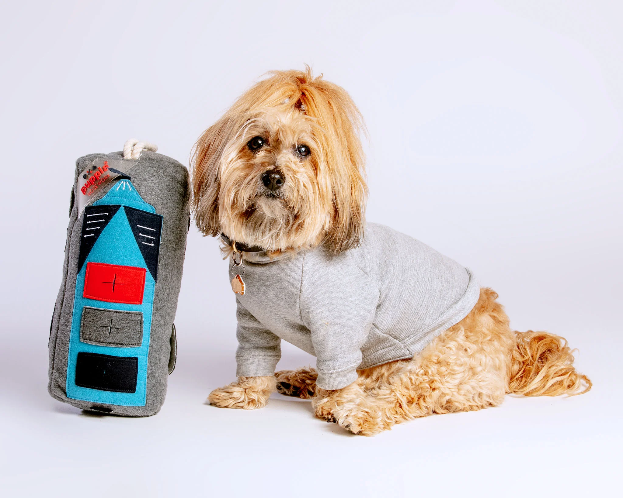 High Rise Interactive Nosework Dog Toy in Grey - Image 3