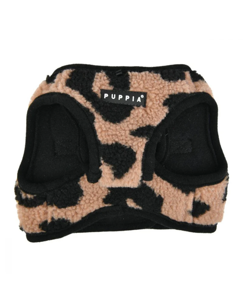Leopard Fleece Step-In Dog Harness in Beige<br>(FINAL SALE) - Image 2