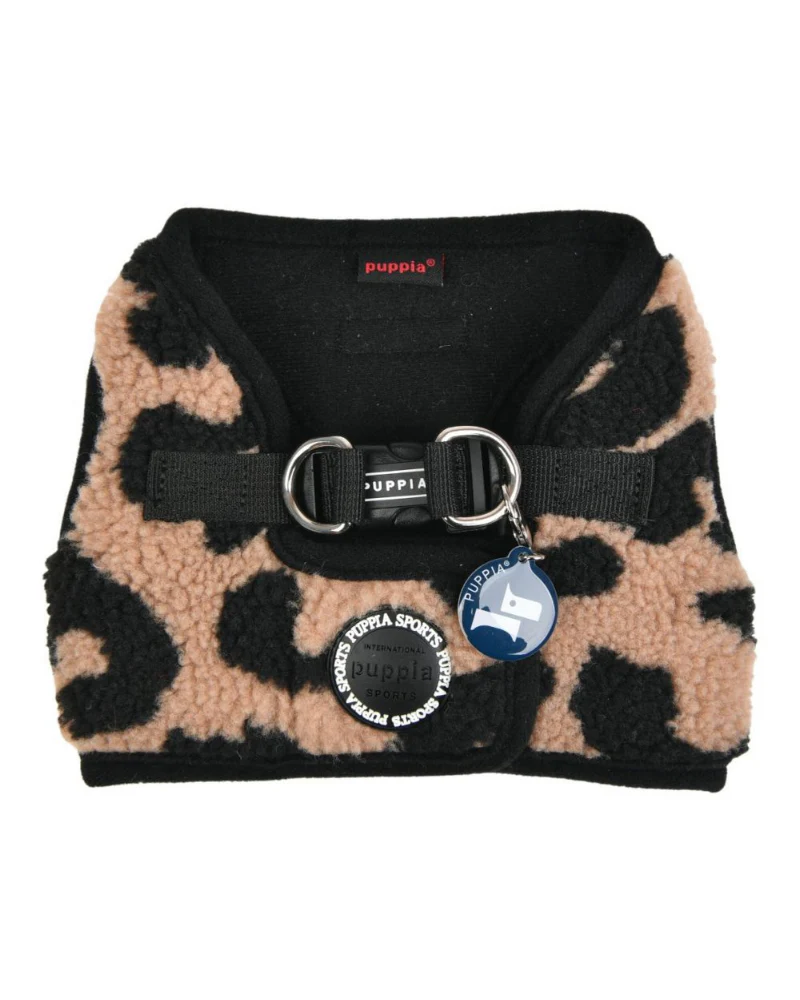 Leopard Fleece Step-In Dog Harness in Beige<br>(FINAL SALE) - Image 3