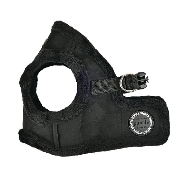Suede + Shearling Step-In Dog Harness in Black (FINAL SALE) - Image 4