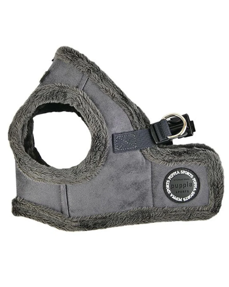 Suede + Shearling Step-In Dog Harness in Grey (FINAL SALE) - Image 3
