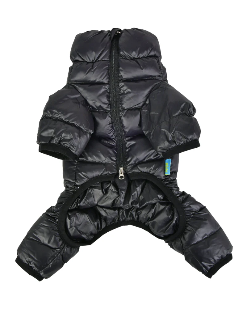 Ultra Light Winter Puffer Jumpsuit in Black (FINAL SALE) - Image 3