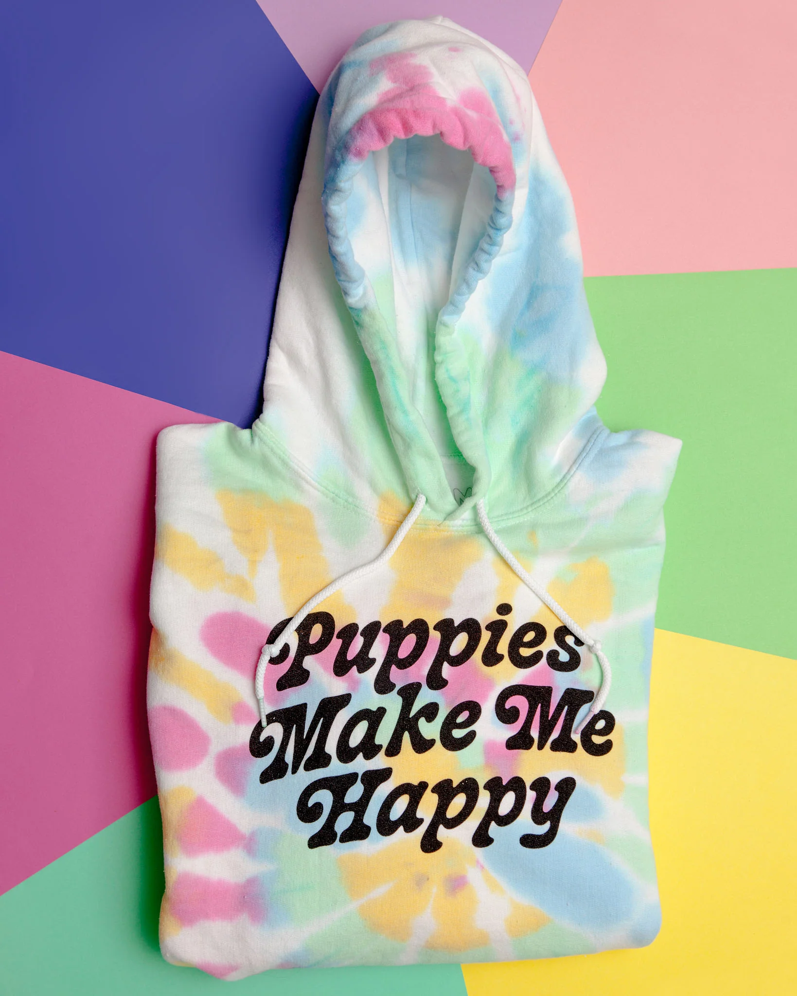 Puppies are Far Out Tie-Dye Unisex Hoodie