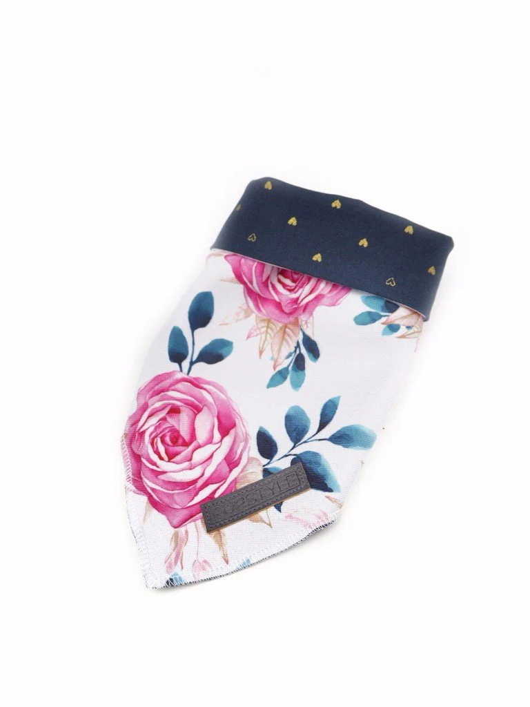 PUPSTYLE | Fresh Blooms Tie-Up Reversible Bandana - Image 2