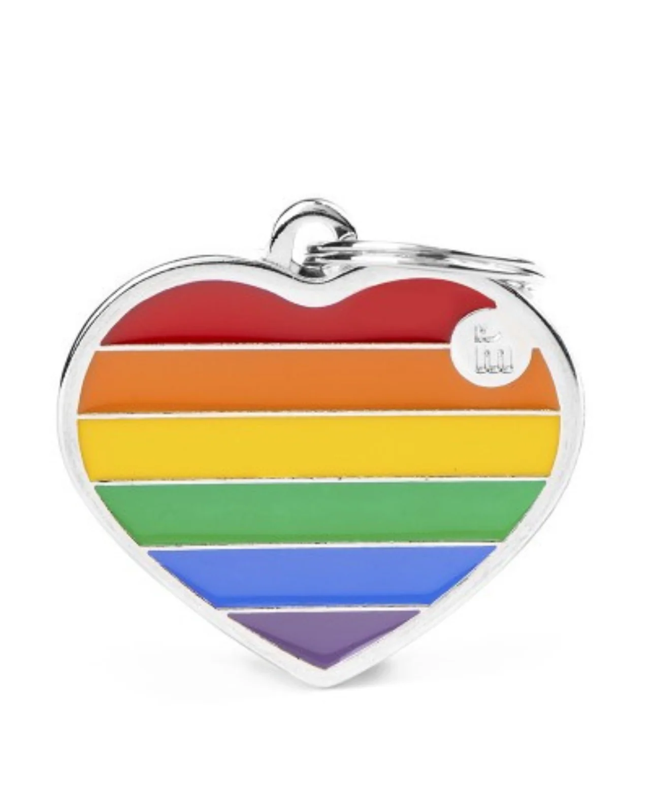 Rainbow Heart Custom Pet ID Tag - Image 4