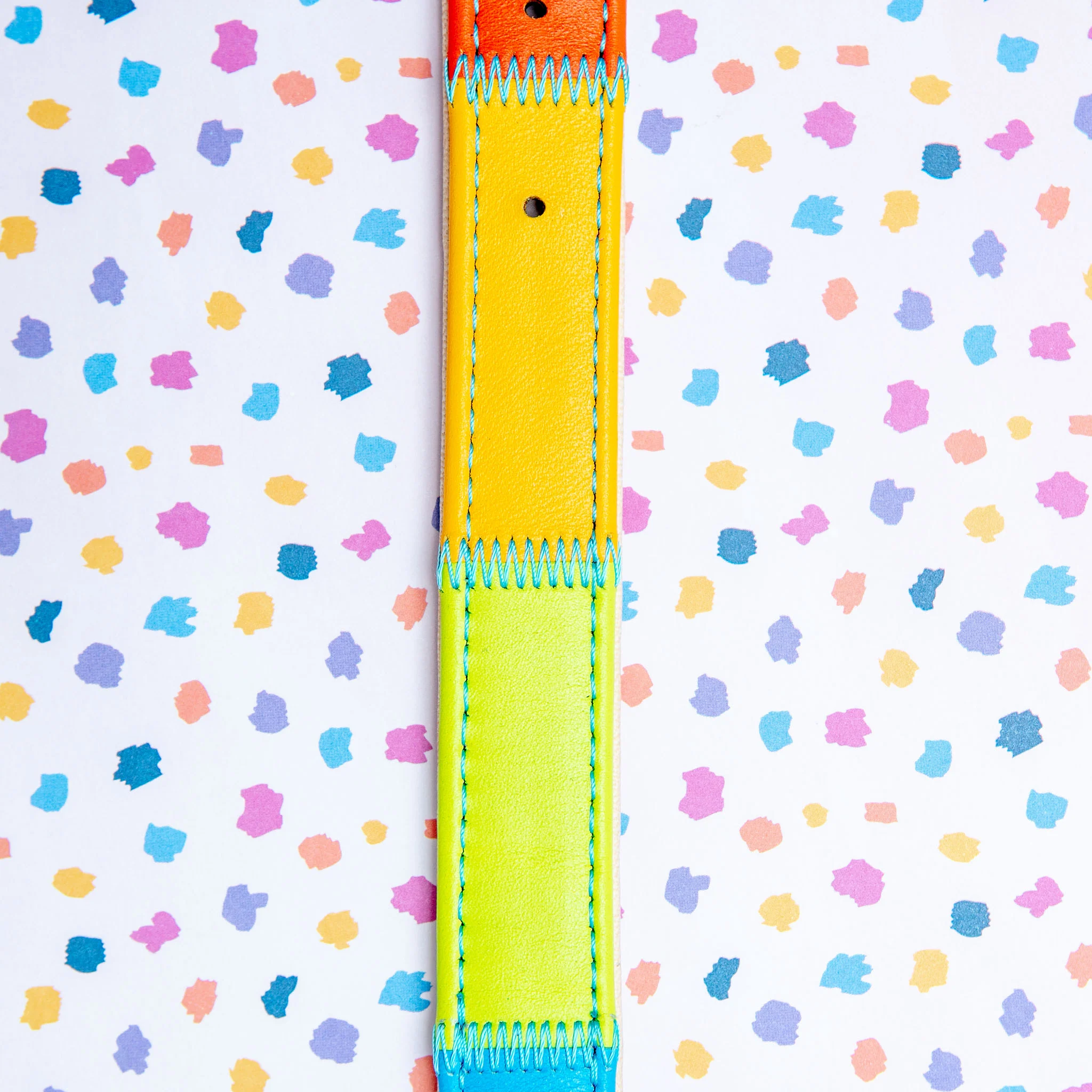 Rainbow Leather Dog Collar << FINAL SALE >> - Image 4