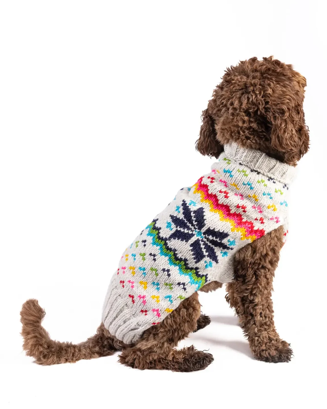 Rainbow Snowflake Wool Dog Sweater (FINAL SALE) - Image 4