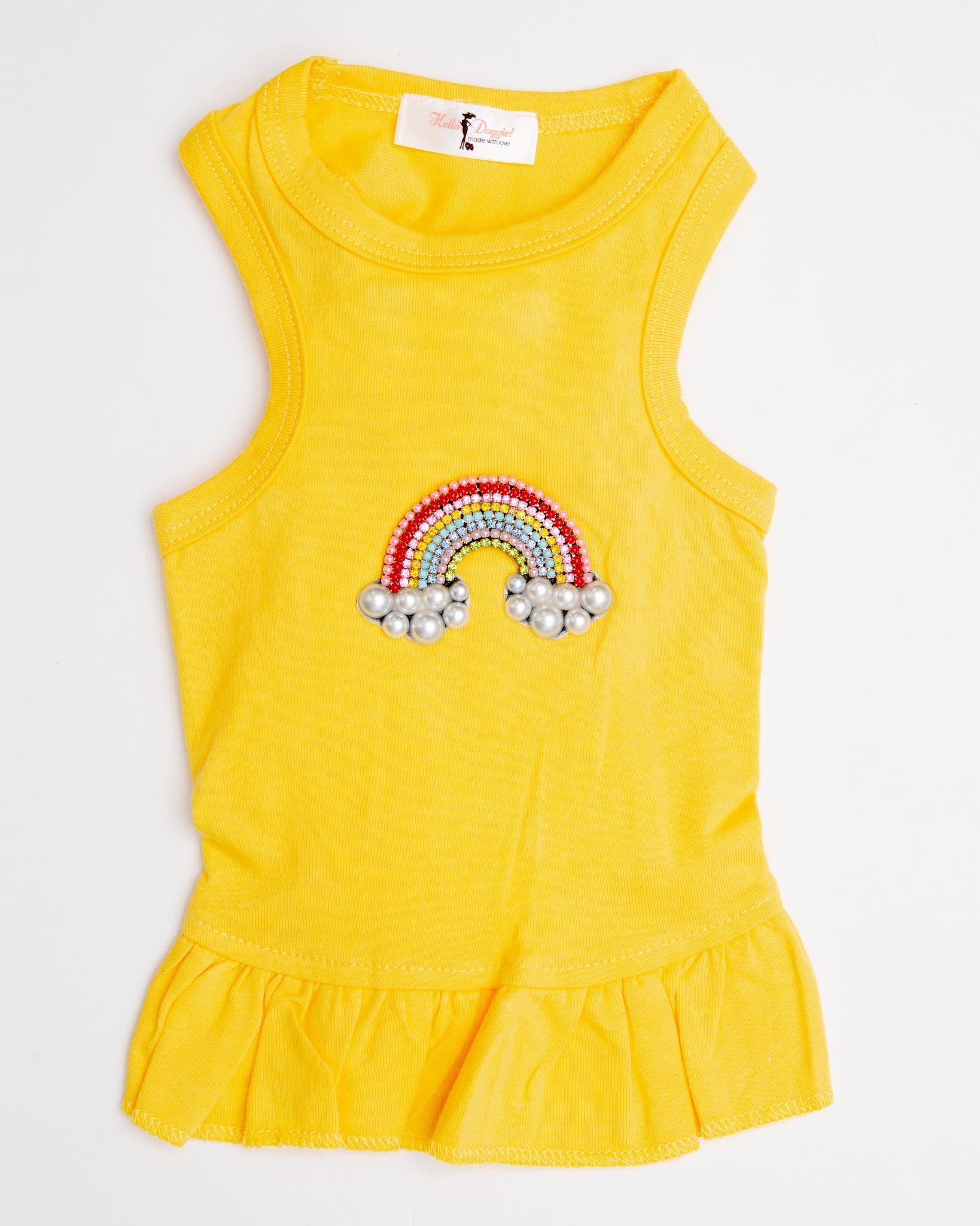 Rainbow Dog Dress in Yellow (CLEARANCE) - Image 4