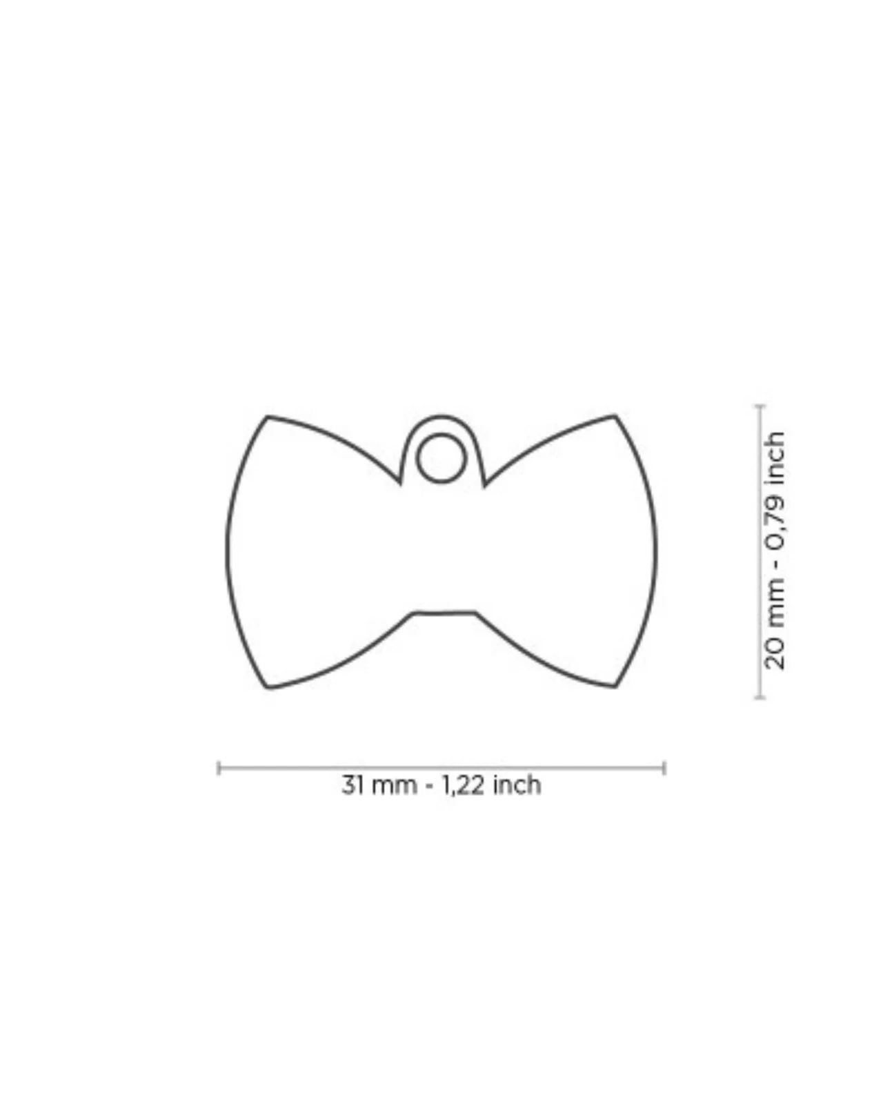 Red Bow Tie Custom Pet ID Tag - Image 2
