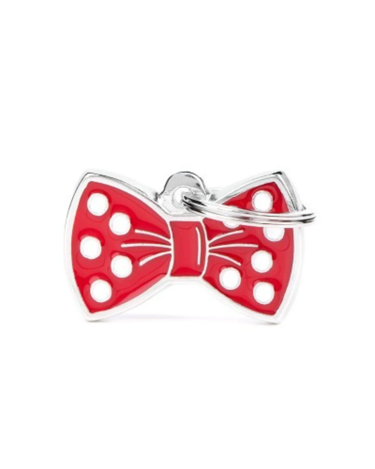 Red Bow Tie Custom Pet ID Tag - Image 3