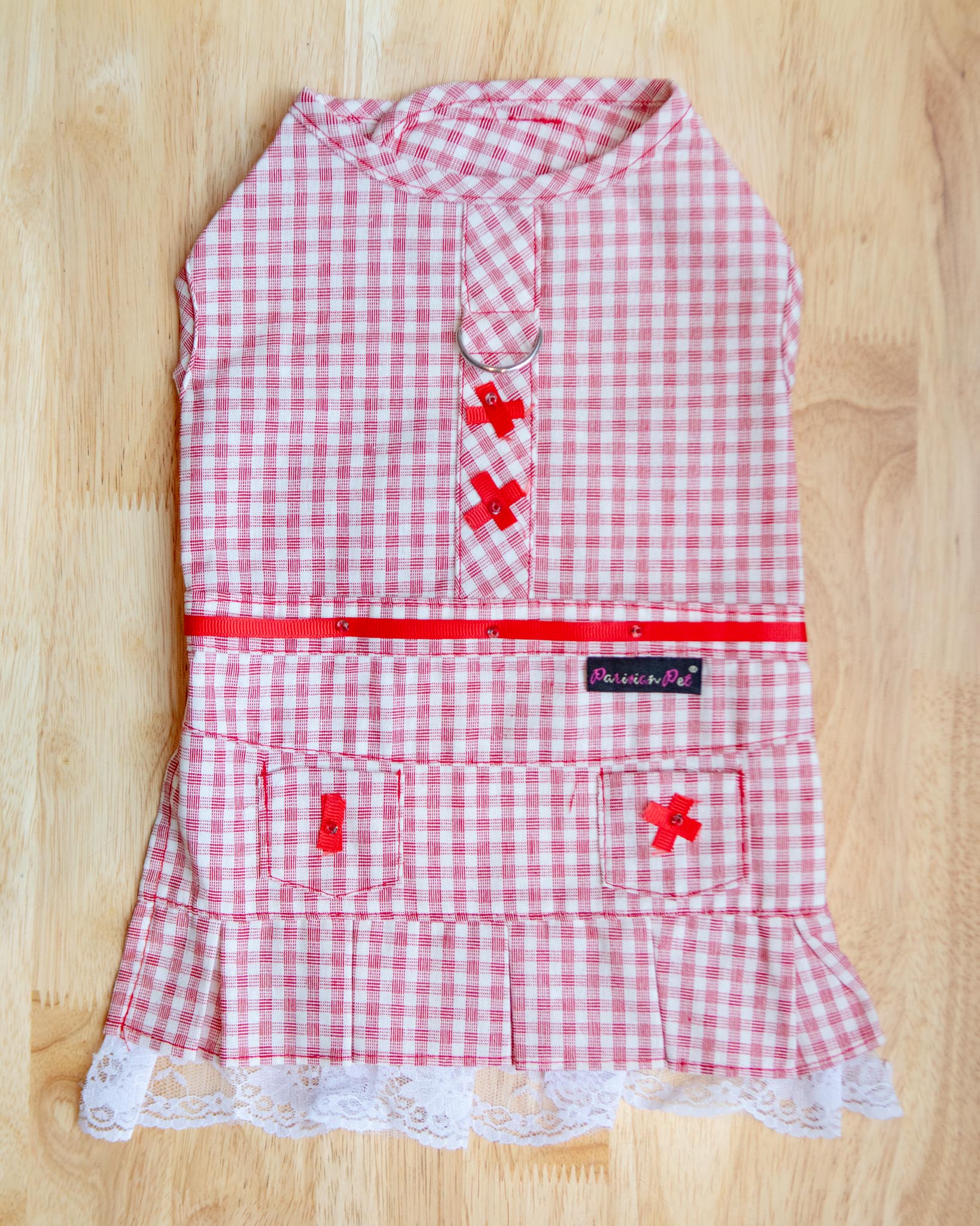 Red Check Picnic Dress for Dogs (FINAL SALE) - Image 2