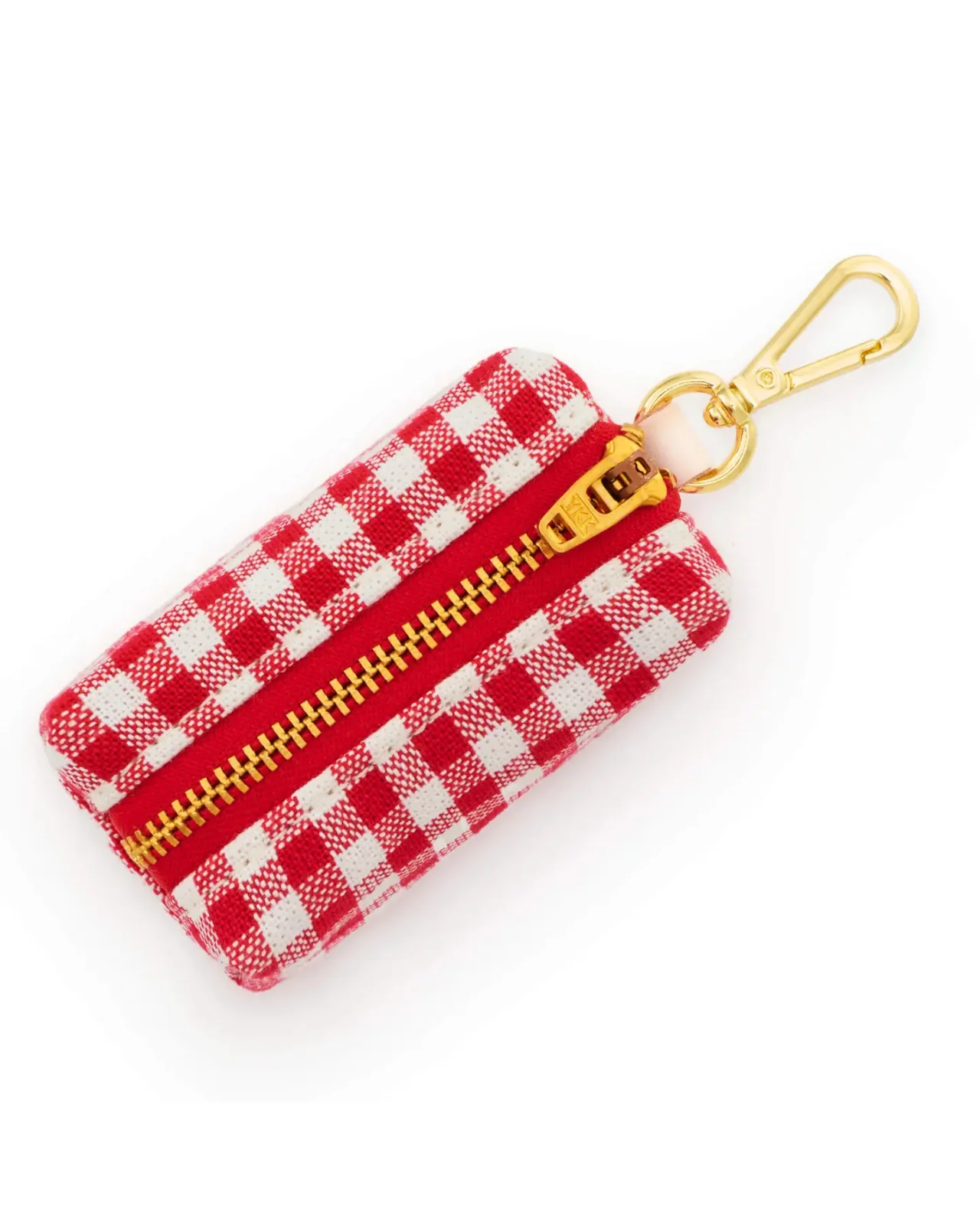 Red Gingham Dog Poop Bag Dispenser