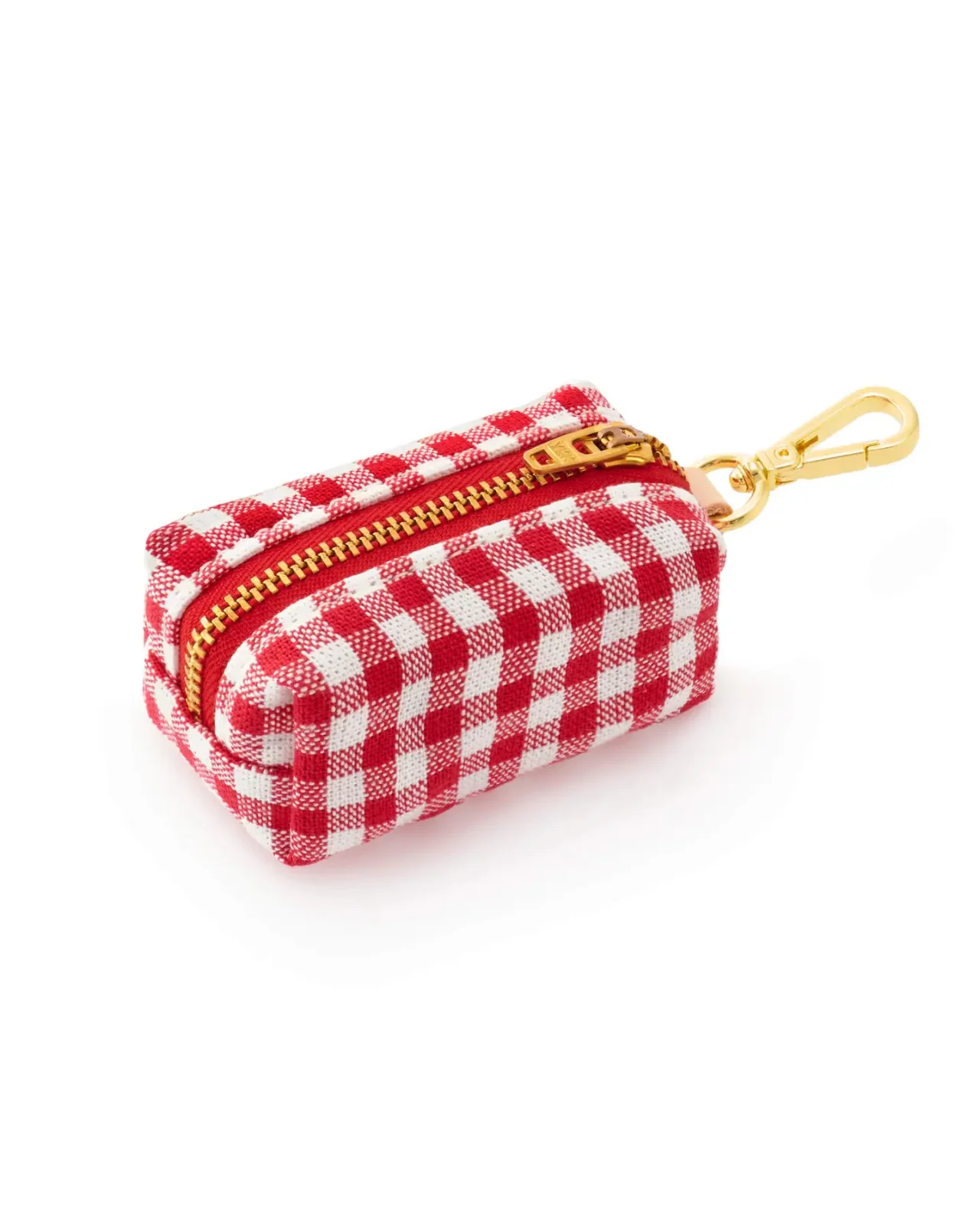 Red Gingham Dog Poop Bag Dispenser - Image 3