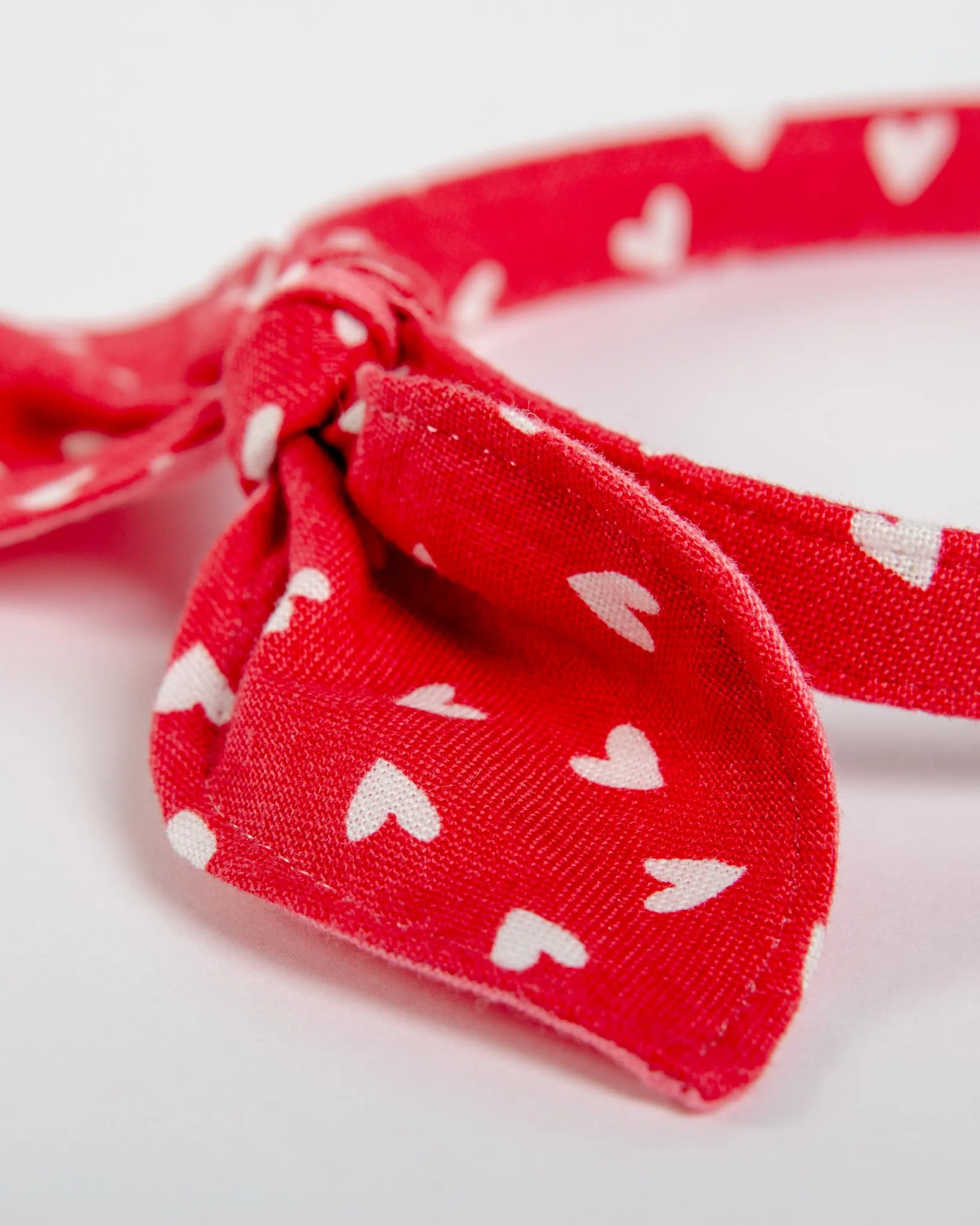 Red Hearts Cat Collar with Bunny Ears (Made in the USA) - Image 2