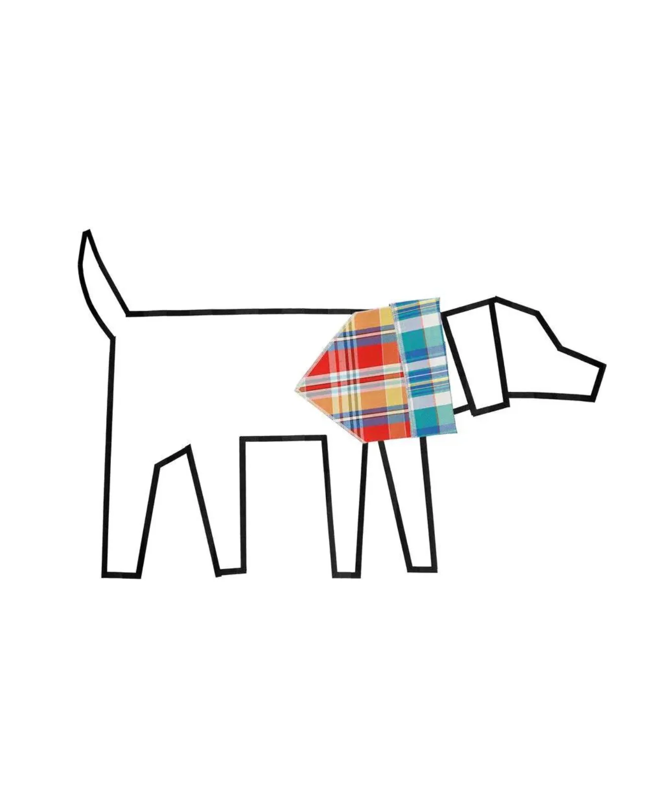 Reversible Plaid Dog Bandana (Made in the USA) (FINAL SALE) - Image 3