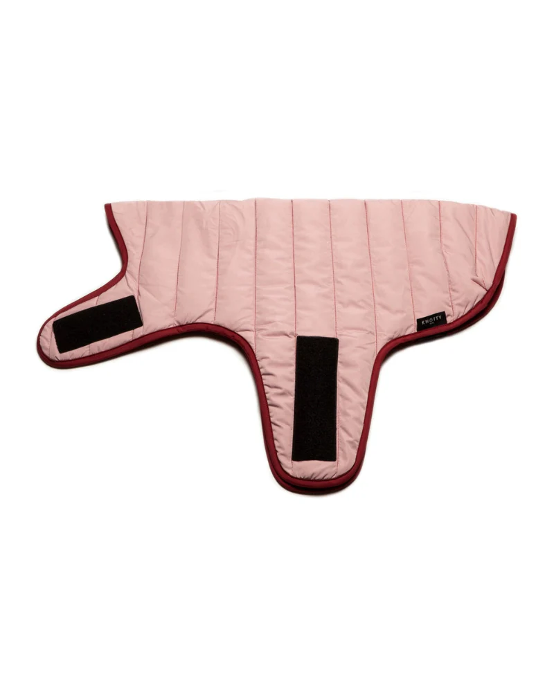 Reversible Puffer Dog Jacket in Burgundy - Image 2