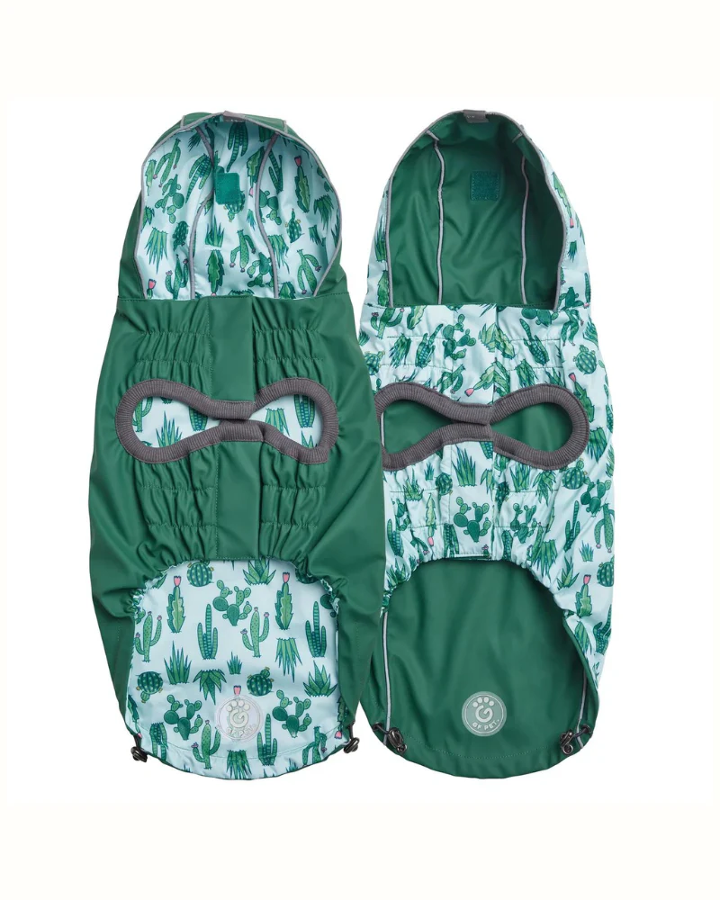 Reversible Waterproof Dog Raincoat in Green - Image 5