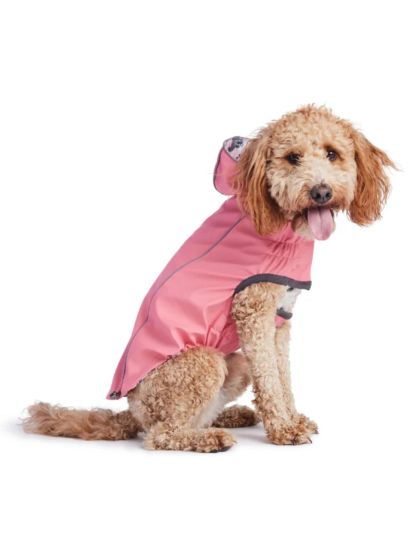 Reversible Waterproof Dog Raincoat in Pink (FINAL SALE) - Image 6