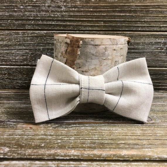 REX & BANDON | Bow Tie in Classic Linen - Image 2