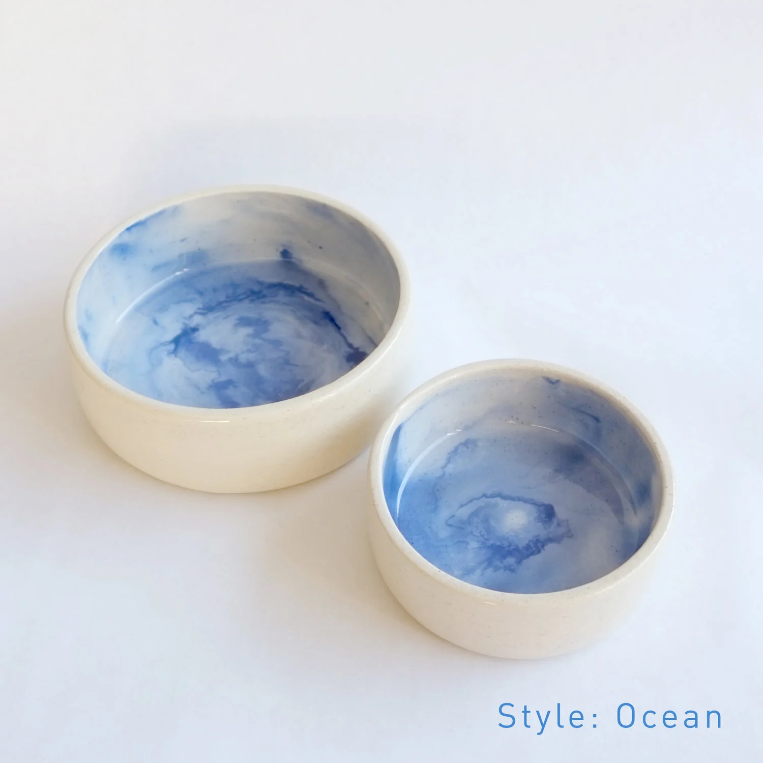 Handmade Ceramic Ocean Dog Bowl (Made in the USA) - Image 5