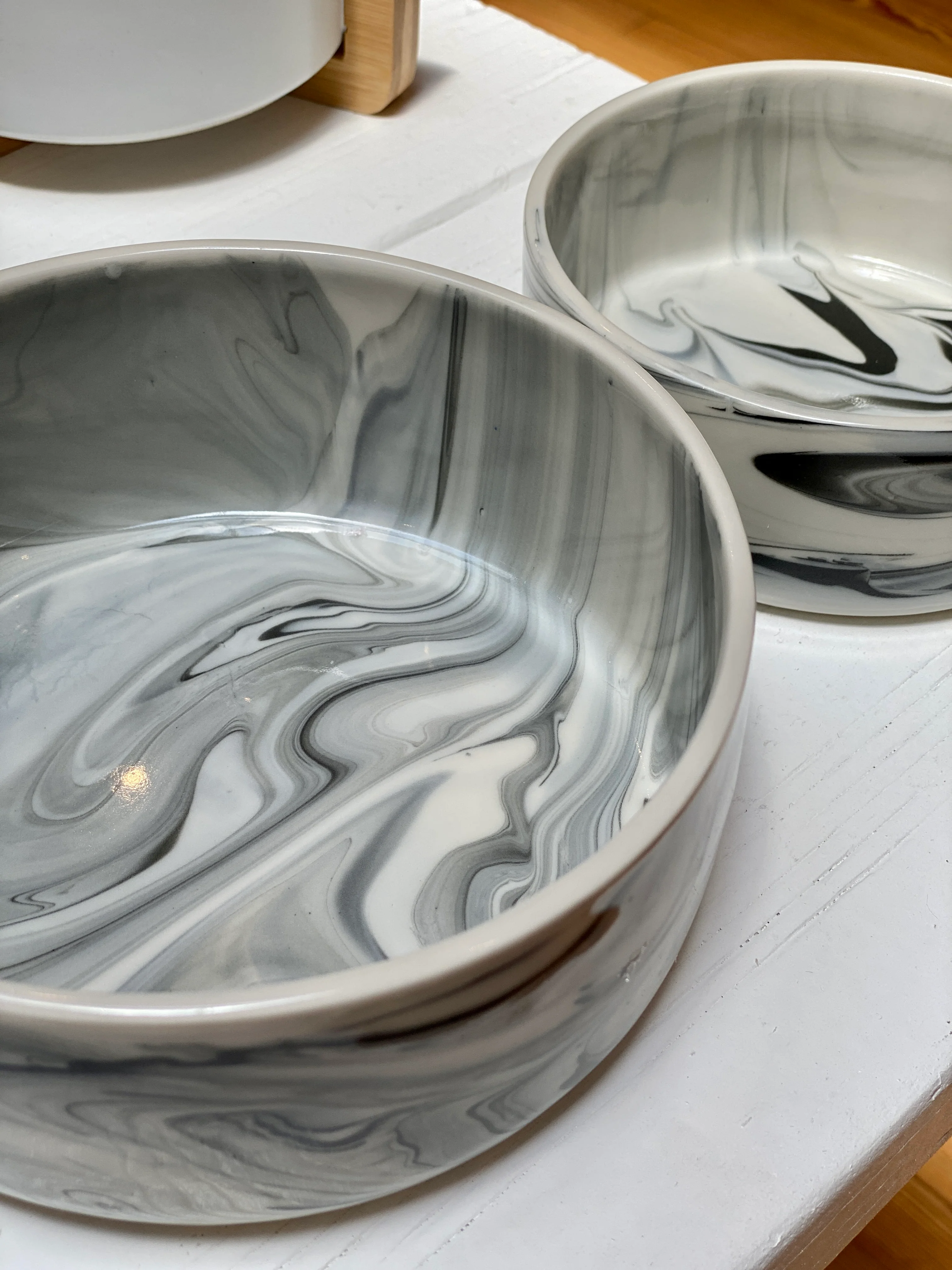 Handmade Ceramic Stormy Dog Bowl (Made in the USA) - Image 5