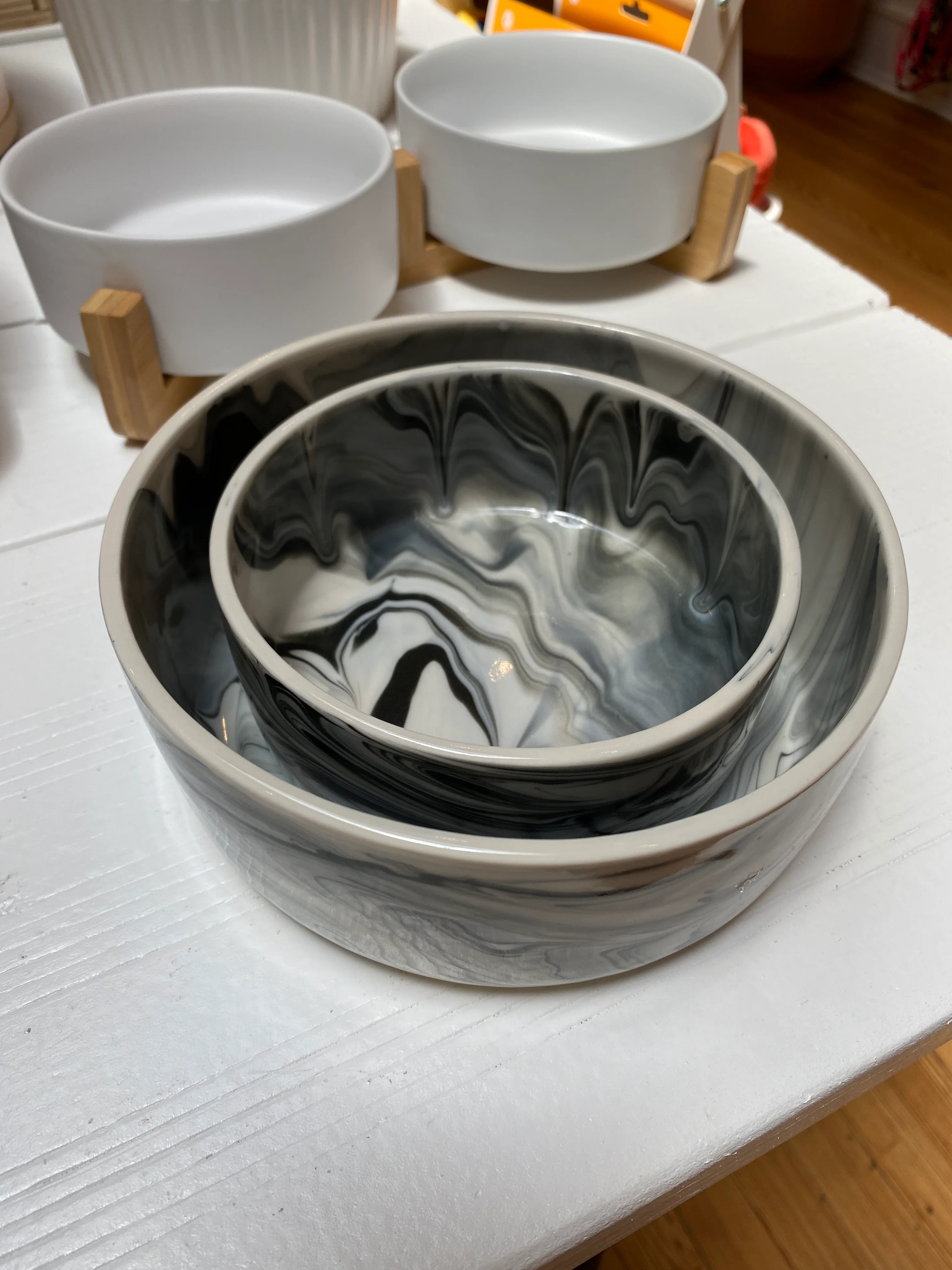 Handmade Ceramic Stormy Dog Bowl (Made in the USA) - Image 6