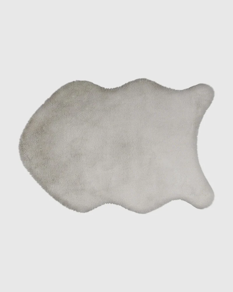 Rex Rabbit Faux Fur Throw in Chateau Grey (2'X3') - Image 4