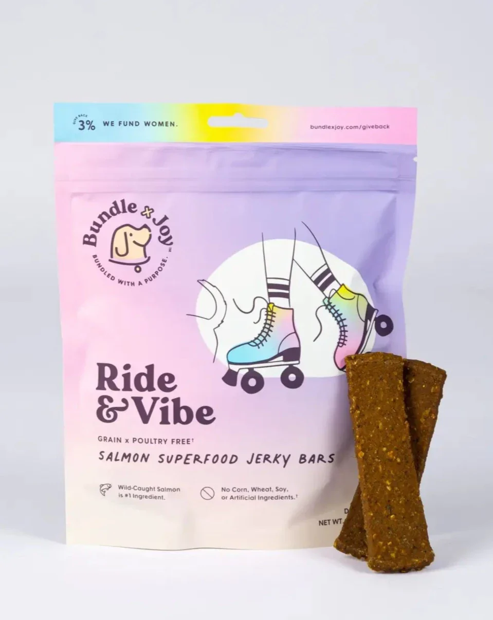 Ride & Vibe Salmon Superfood Jerky Dog Treats (Made in the USA) - Image 2