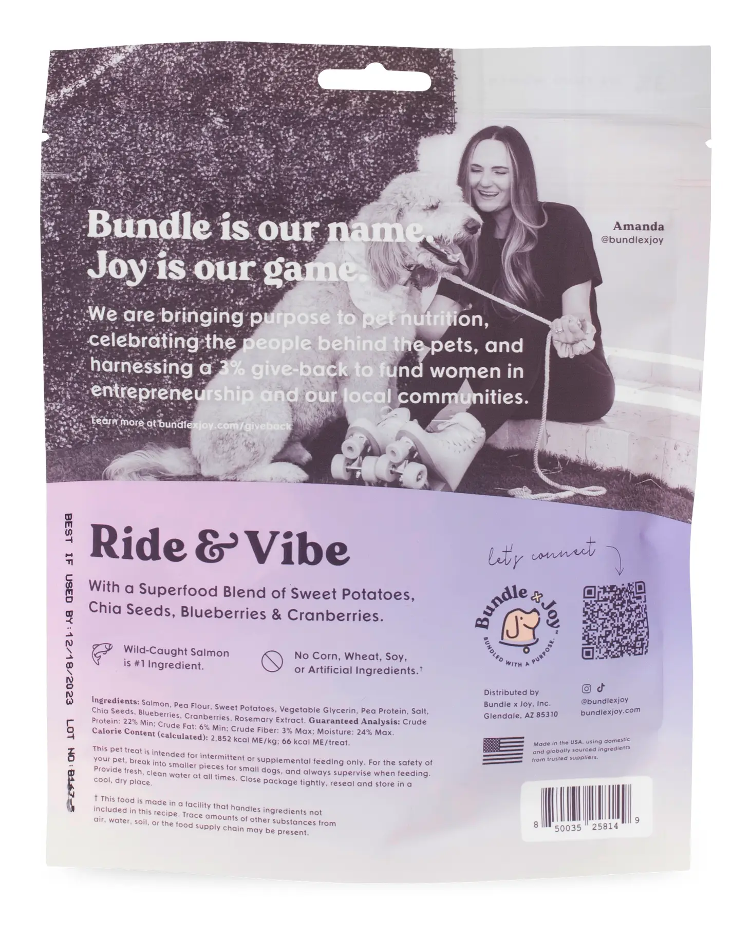 Ride & Vibe Salmon Superfood Jerky Dog Treats (Made in the USA) - Image 5