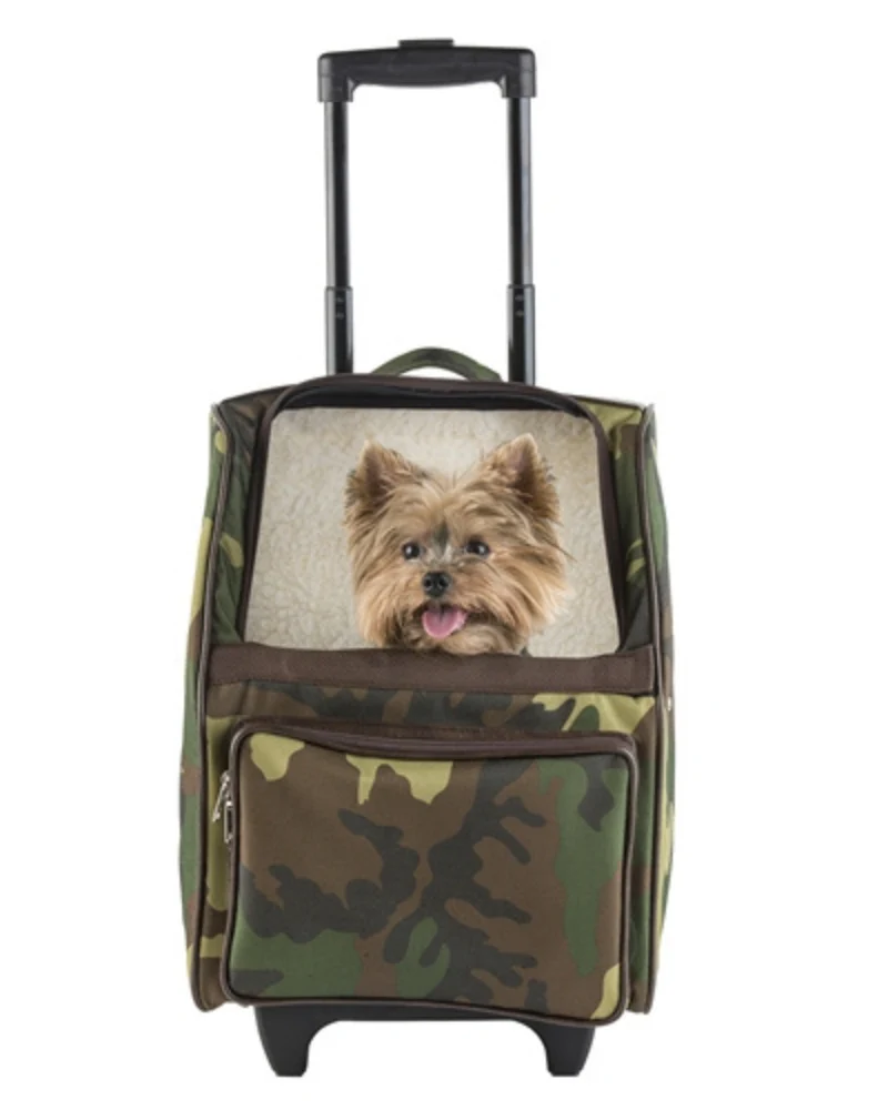 Rio Pet Bag On Wheels in Camo - Image 2